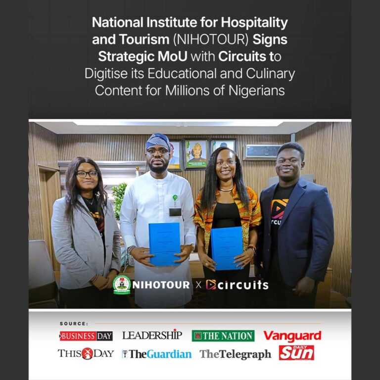 NIHOTOUR Partners with Circuits to Digitally Redefine Hospitality Capacity for Millions of Nigerians